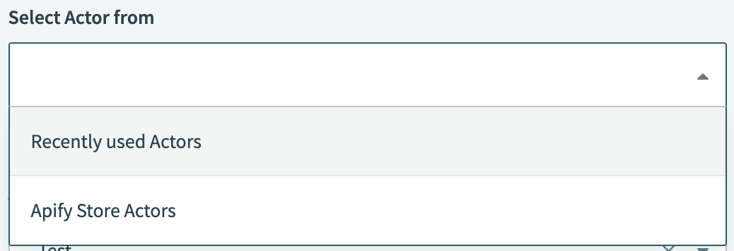 Screenshot showing different input modes available in the Workato connector